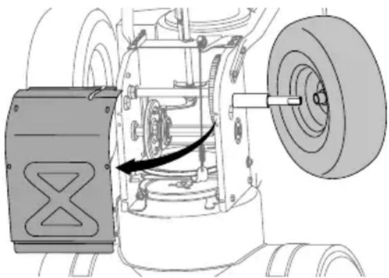 TROY-BILT Storm 2620 - Démontage de la roue de friction (Modèles 600 à plusieurs vitesses et sans manettes de direction des roues) - 1