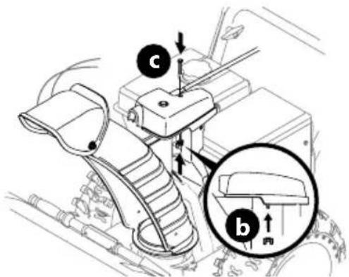 Technical diagram of a vehicle's intake mechanism with labeled parts and zoomed-in detail view