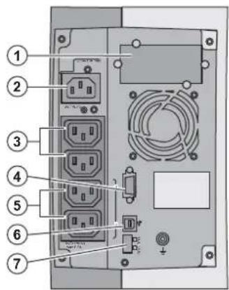 Diagram of an internal computer drive showing numbered components including ports, fans, and connectors
