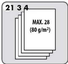 21 3 4 MAX. 28 (80 g/m²)
