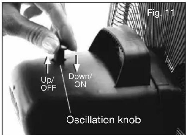 Fig. 11 Up/ OFF Down/ ON Oscillation knob
