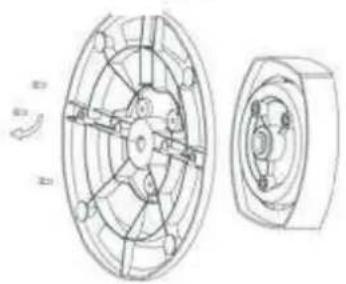 Technical line drawing of a mechanical component with cross-sectional and top views (no text or symbols)