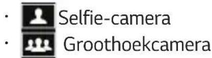 • Selfie-camera • Groothoekcamera