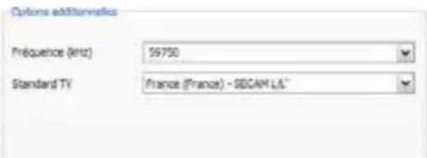 Options additionalities Préquence (kHz) 59750 Standard TV France (France) - SDCAM L&