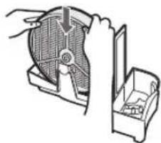 SHARP KC-C100E W - Attach the Humidifying Filter to the Humidifying Tray, and replace the Humidifying Tray in the unit. - 1