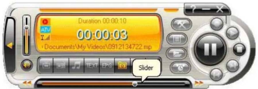 Duration 00:00:10 00:00:03 Documents\My Videos\0912134722.mp Slider