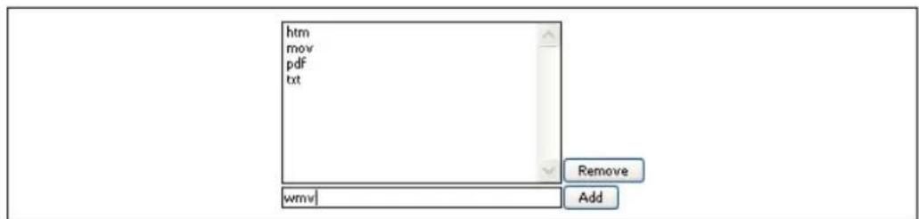 htm mov pdf txt wmv Remove Add