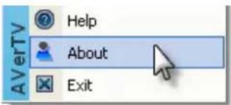 AVerTV Help About Exit