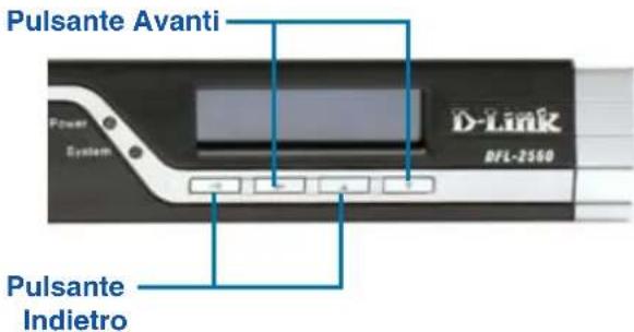 Pulsante Avanti Power System D-Link DFL-2560 Pulsante Indietro