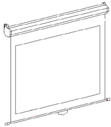 Line drawing of a flat-panel monitor or slide frame with no text or symbols