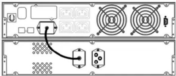 Back view of an electronic device chassis showing front panel, rear panel, and internal components (no text or symbols visible)