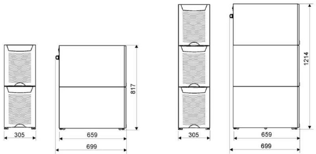 EATON Powerware 9155-10-S-20-64x7Ah-MBS - Dimensional drawings - 11