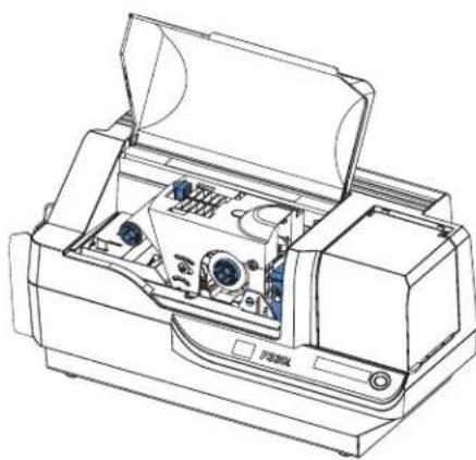 ZEBRA P330i - Loading a Ribbon - 9