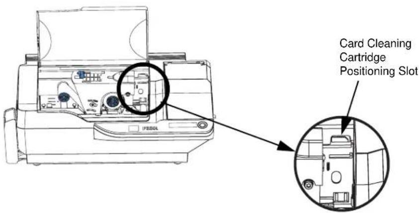 Card Cleaning Cartridge Positioning Slot