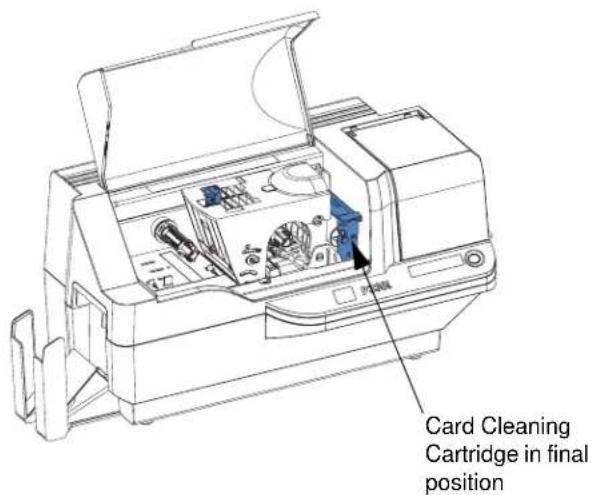 Card Cleaning Cartridge in final position