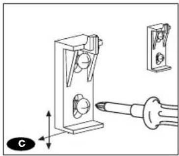 Technical line drawing of a mechanical assembly with two views (top and side), no visible text or symbols