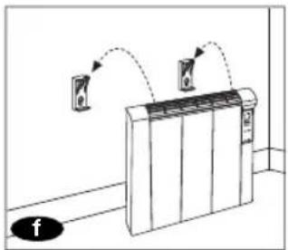 Diagram of a wall-mounted air conditioner unit with two hanging sensors, no text or symbols present