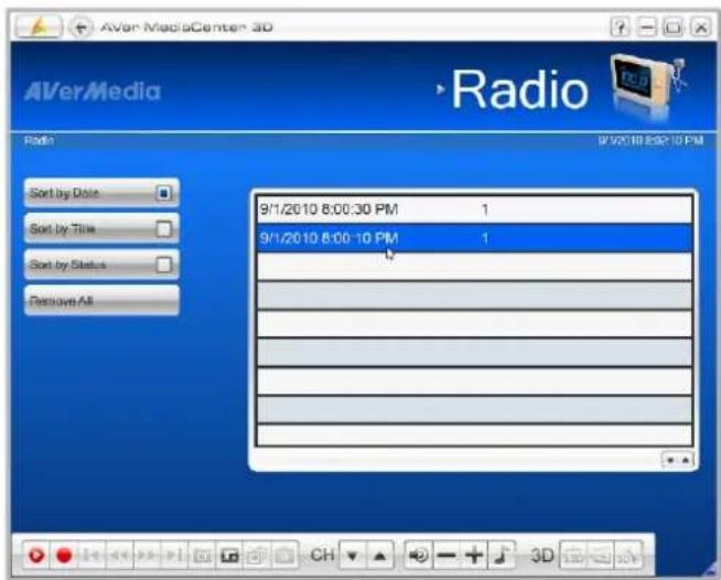 AVerMedia Radio 9/1/2010 8:00:30 PM 1 9/1/2010 8:00:10 PM 1 Remove All
