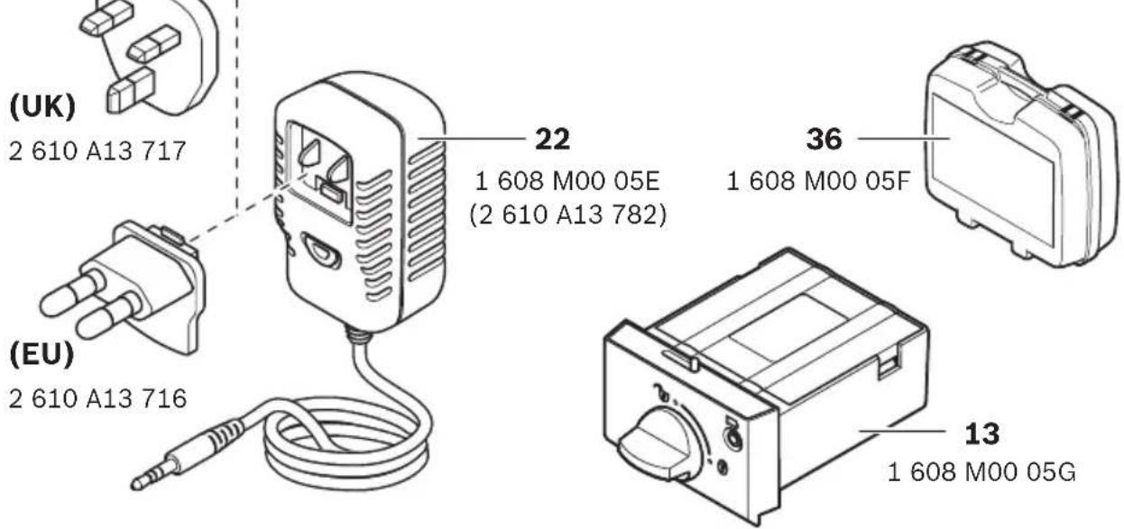 (UK) 2 610 A13 717 (EU) 2 610 A13 716 22 1 608 M00 05E (2 610 A13 782) 36 1 608 M00 05F 13 1 608 M00 05G
