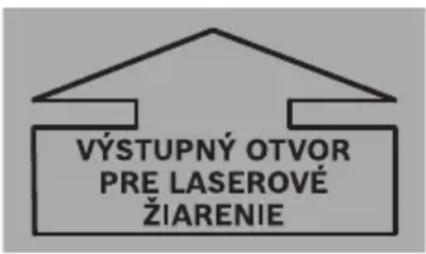 VÝSTUPNÝ OTVOR PRE LASEROVÉ ŽIARENIE