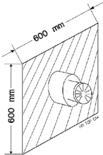 600 mm 600 mm HP 125° Ø4