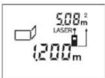 BOSCH DLE 70 - Meranie plochy steny (pozri obrázok I) - 1
