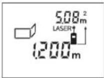 BOSCH DLE 70 - Måling af vægflade (se Fig. I) - 1