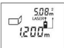 BOSCH DLE 70 - Mätning av väggyta (se bild I) - 1