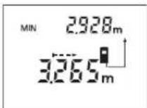 BOSCH DLE 70 Professional - Minimal måling (se bilde F) - 1