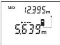 BOSCH DLE 70 Professional - Maksimalaus atstumo matavimas (žr. pav. G) - 1