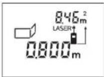 BOSCH DLE 70 Professional - 測量牆壁面積(參考插圖Ⅰ) - 2
