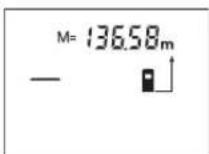 BOSCH DLE 70 Professional - Displaying the Stored Value - 1