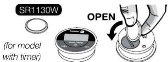 SR1130W (for model with timer) OPEN