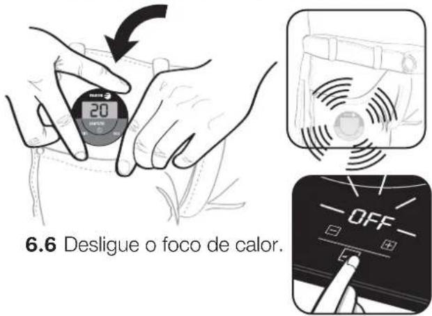 6.6 Desligue o foco de calor.