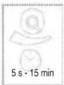 Circular white object with a circular top and two small dots, resembling a sensor or indicator (no text or symbols visible)