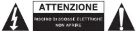 ATTENZIONE RISCHIO DISCOSSE ELETTRICHE NON APRIRE