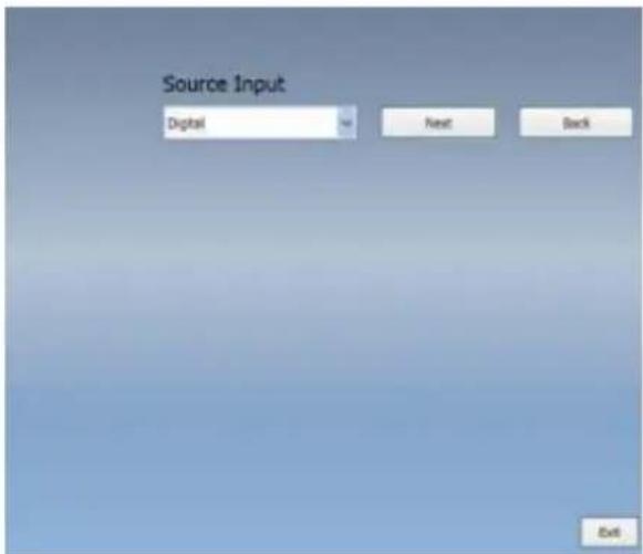 Source Input Digital Next Back Exit