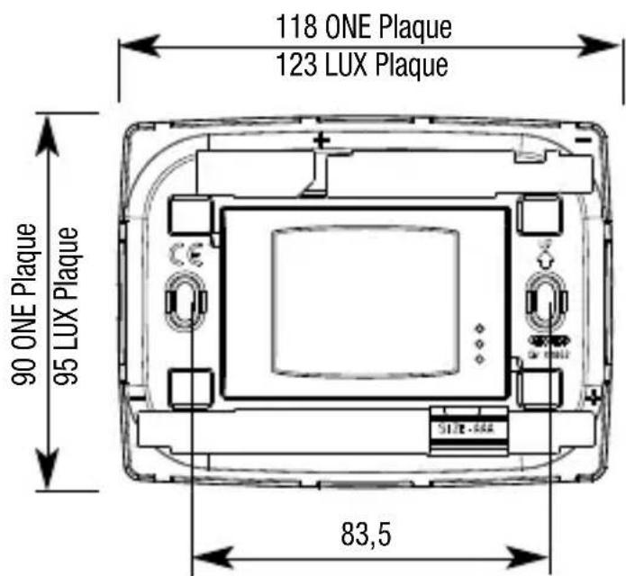 118 ONE Plaque 123 LUX Plaque 90 ONE Plaque 95 LUX Plaque 83,5