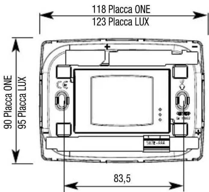 118 Placca ONE 123 Placca LUX 90 Placca ONE 95 Placca LUX 83,5