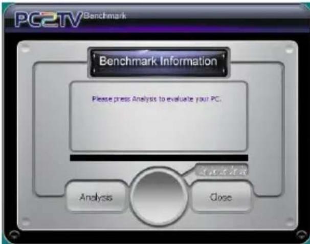 PC2TV Benchmark Benchmark Information Please press Analysis to evaluate your PC. Analysis Close