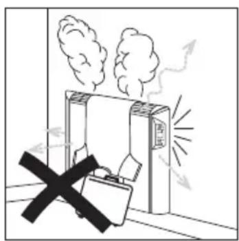 Illustration of a smokestack emitting exhaust from a chimney with a crossed-out X symbol (no text or labels)