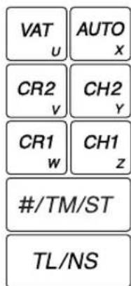 VAT U AUTO X CR2 V CH2 Y CR1 W CH1 Z #/TM/ST TL/NS