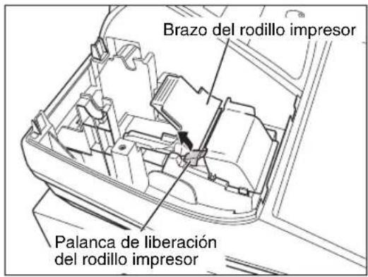 Brazo del rodillo impresor Palanca de liberación del rodillo impresor