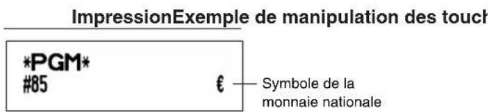 ImpressionExemple de manipulation des touch *PGM* #85 € Symbole de la monnaie nationale