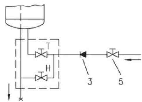 graph TD A["Top Tank"] --> B["Valve 1"] B --> C["Valve 2"] C --> D["Valve 3"] D --> E["Valve 4"] E --> F["Valve 5"] B --> G["Return Line"] C --> H["Return Line"] D --> I["Return Line"]