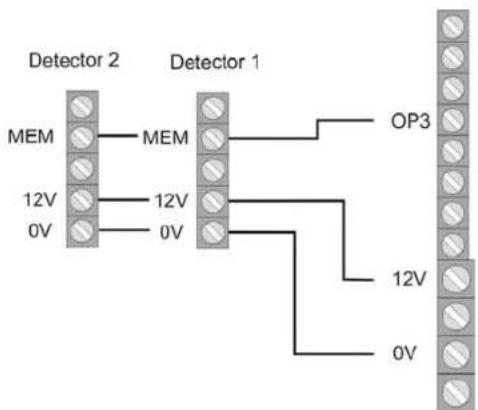 Detector 2 MEM — MEM — OP3 12V — 12V 0V — 0V 12V 0V