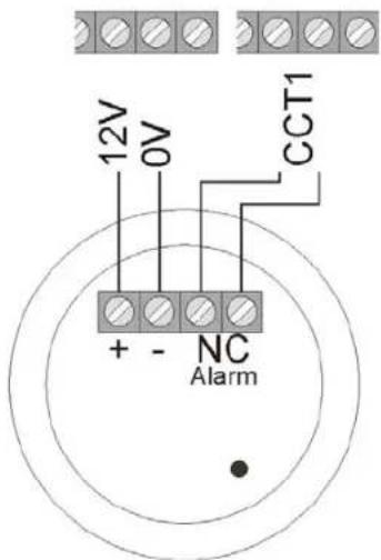 12V 0V CCT1 + - NC Alarm