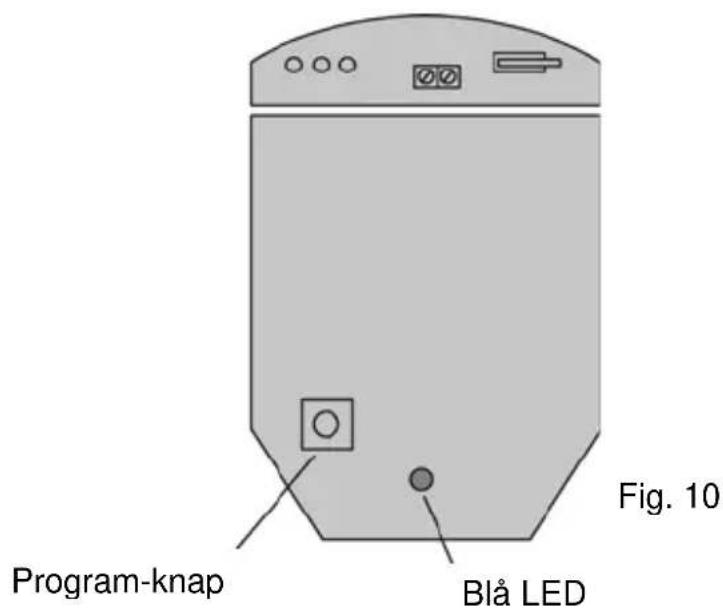 Program-knap Blå LED Fig. 10