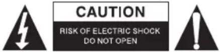 CAUTION RISK OF ELECTRIC SHOCK DO NOT OPEN