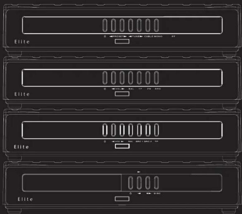 Elite PRESET TURE CABLE MANGO ST. Elite VOL BAL TP FN SRC Elite VOL RAC LRC 2 TP Elite BING